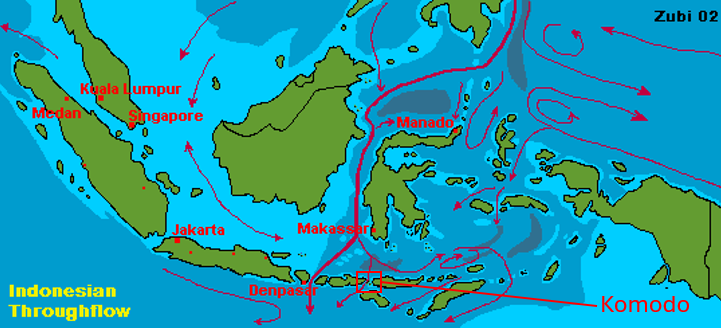 Indonesian throughflow map